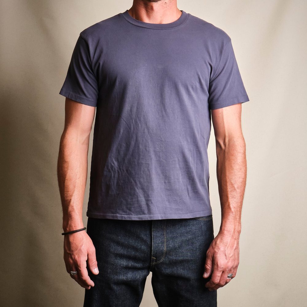 9 ounce Pocketless T-Shirt Vintage Grey Blue Alternate