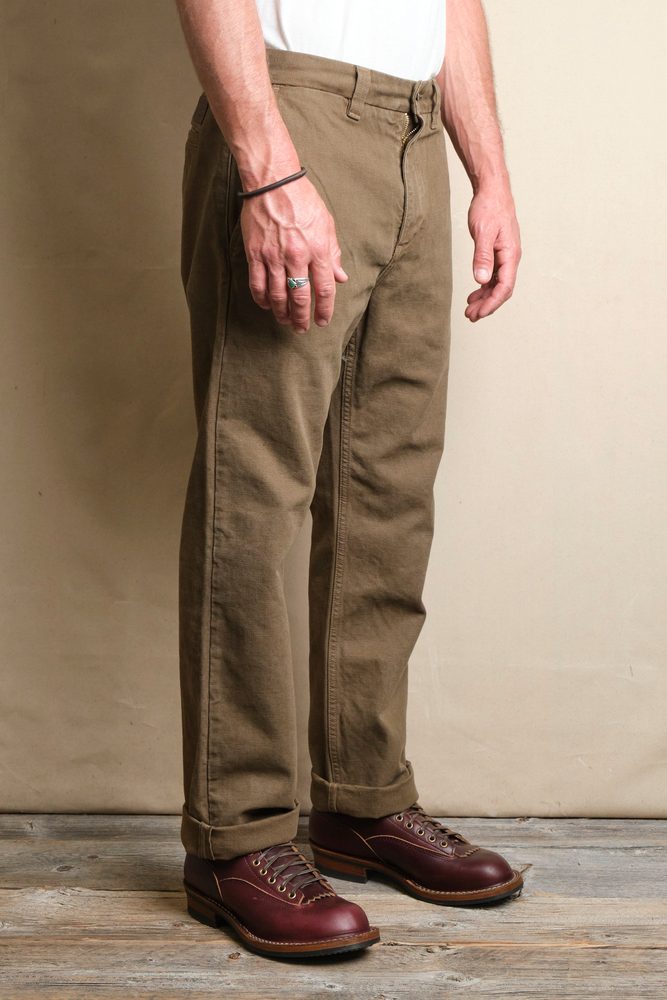 Deck Pant 14 Ounce Slub Army Green Alternate