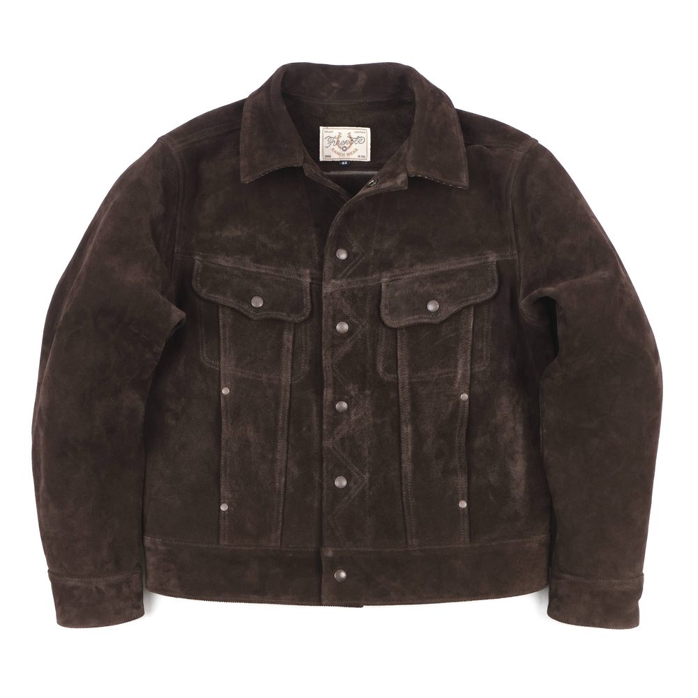 High Low 1.4mm Chocolate Suede Jacket