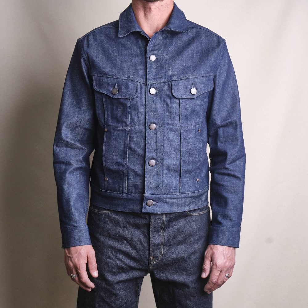High Low 11 Ounce Memphis Blue Denim Jacket Alternate