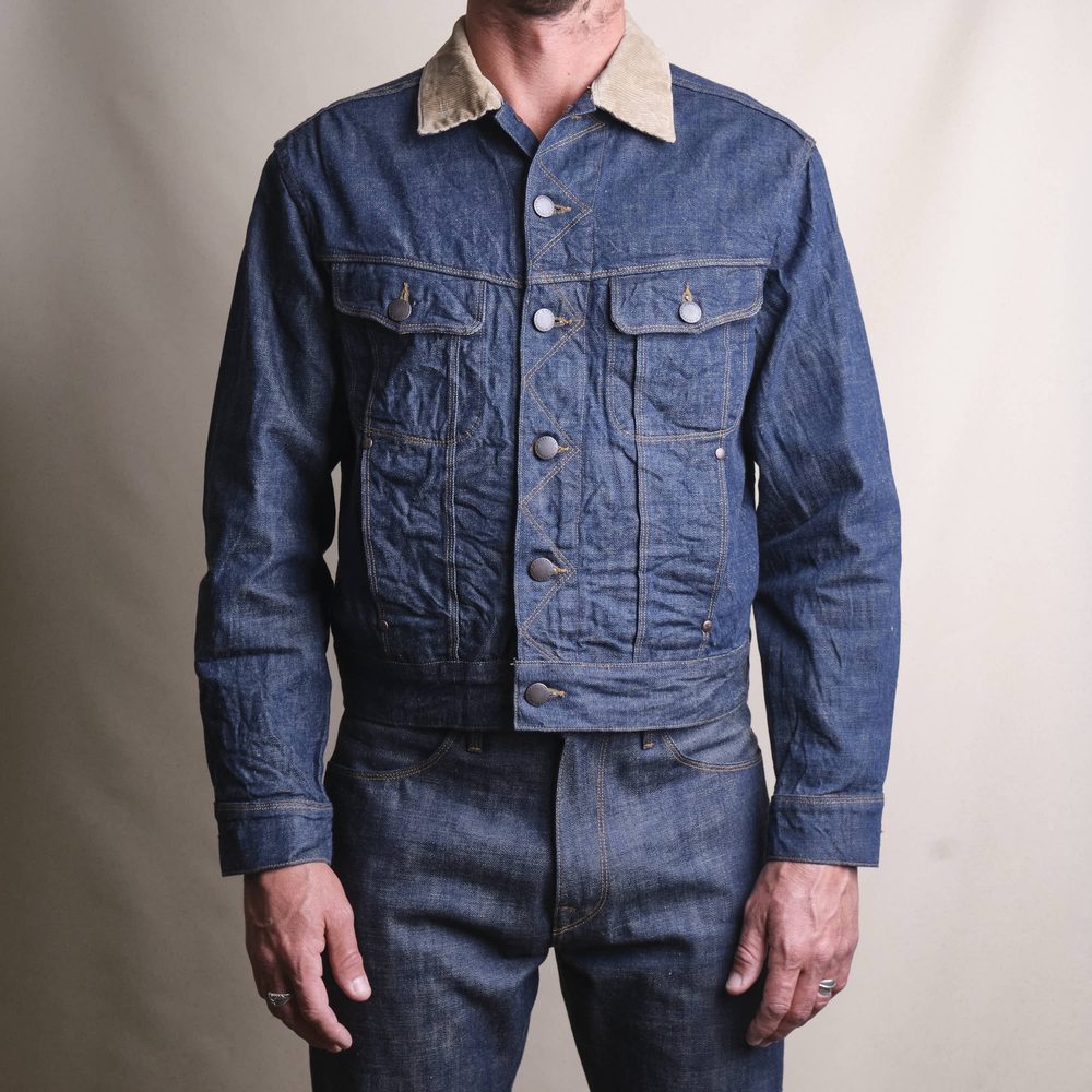 High Low 13 Ounce Natural Indigo Rinsed Jacket Alternate