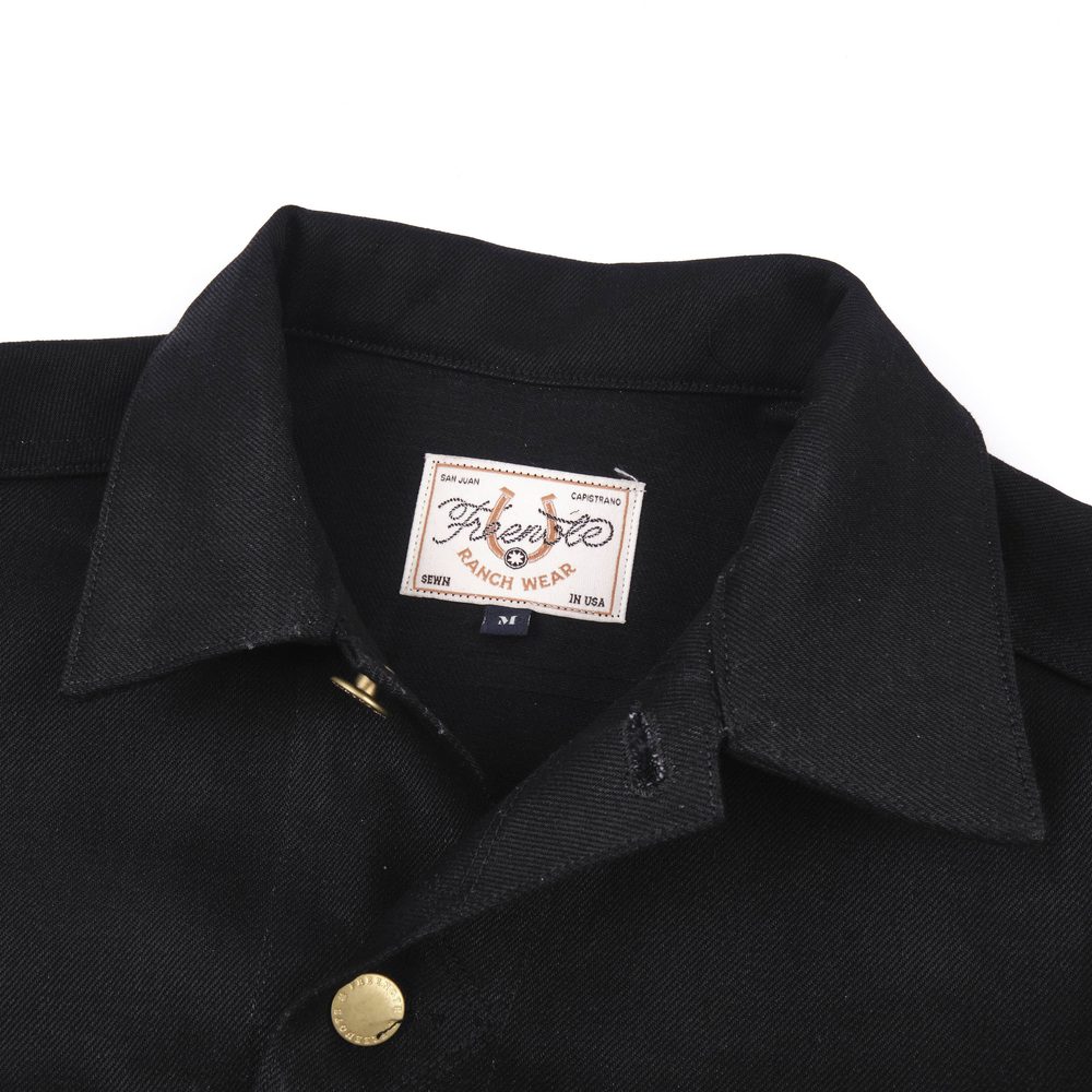 High Low 15.75 Ounce Black Denim Jacket View 3