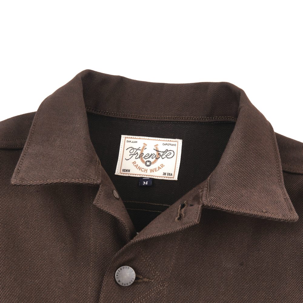 High Low 15 Ounce Dark Brown Denim Jacket View 3
