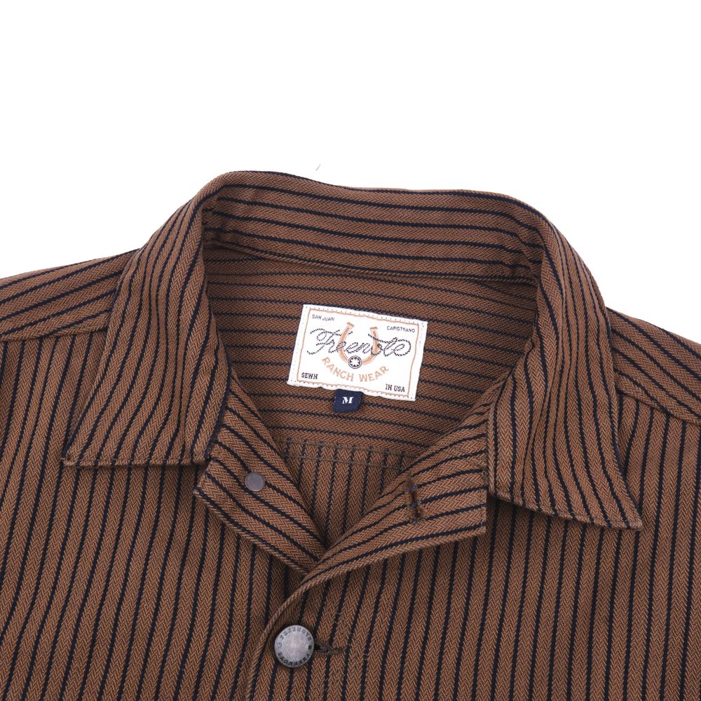 High Low Brown Herringbone Dobby Jacket View 3
