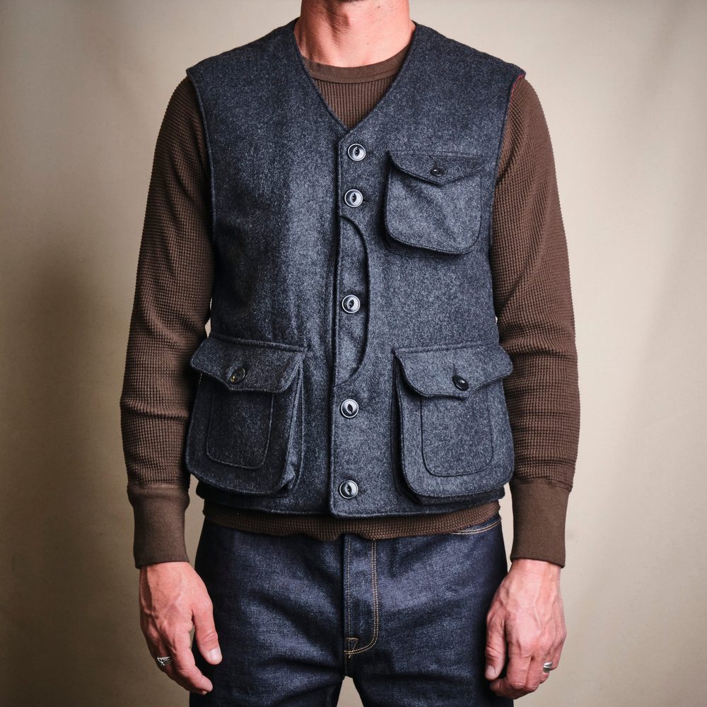 Keynot Black Wool Hunting Vest Alternate