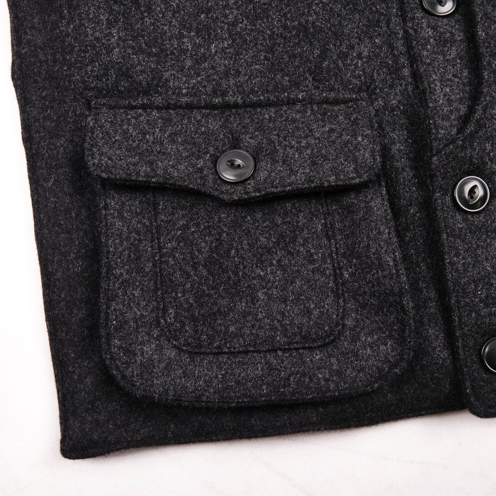 Keynot Black Wool Hunting Vest View 4