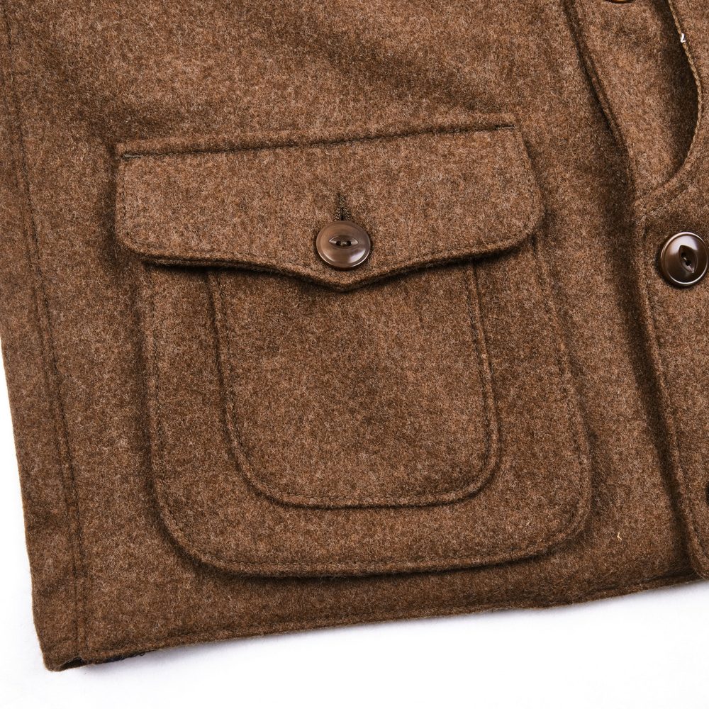 Keynot Brown Wool Hunting Vest View 4