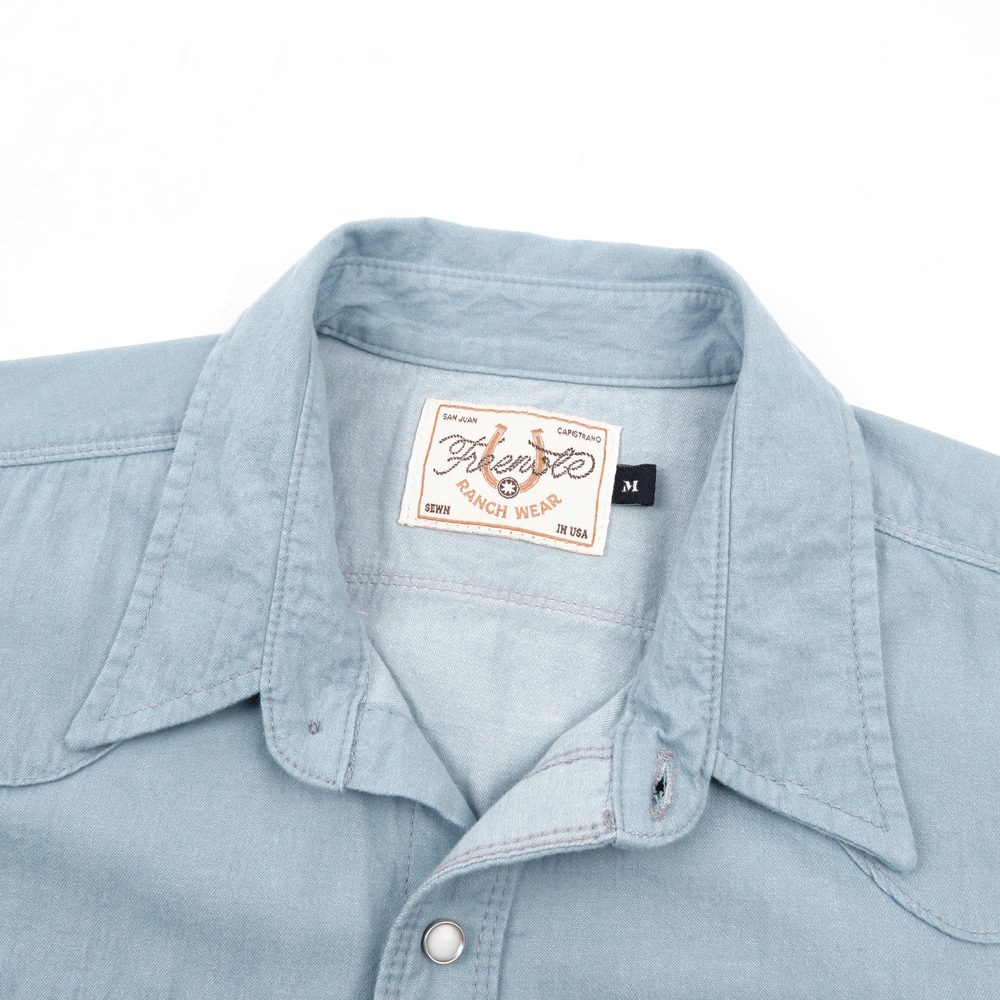 Modern Western S/S Clear Blue Chambray View 3