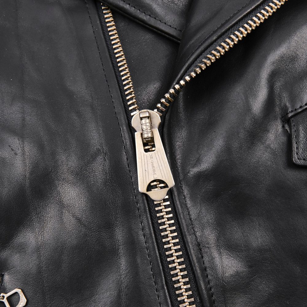 Mooch Moto Jacket Black Bull Leather View 3