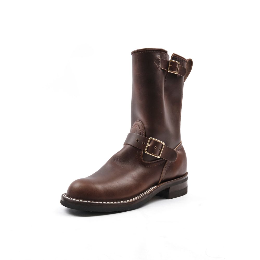 NICKS BOOTS - THE BRAKEMAN ENGINEER - HORWEEN SHACKLETON COGNAC View 3