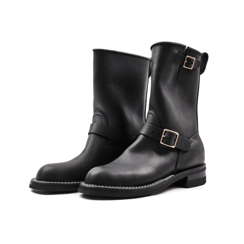 NICKS BOOTS - THE BRAKEMAN ENGINEER - HORWEEN SPOKANE BLACK