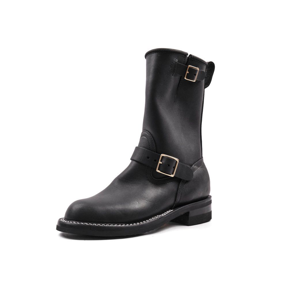 NICKS BOOTS - THE BRAKEMAN ENGINEER - HORWEEN SPOKANE BLACK View 3