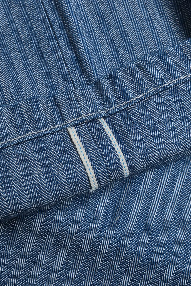 Ortega Pant 13 Ounce Blue Herringbone Alternate