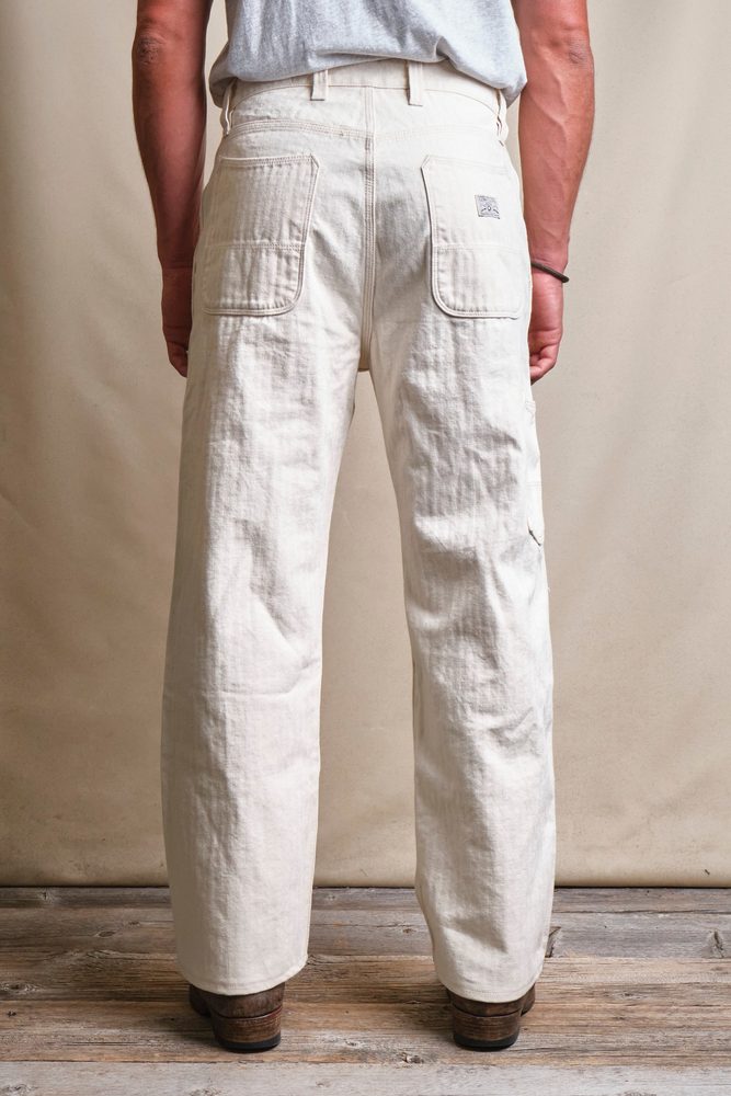 Ortega Pant 13 Ounce Natural Herringbone View 4