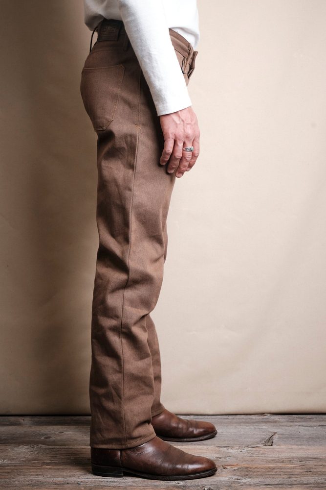 Portola Classic Taper <span> 15 Ounce Brown Denim </span> View 4