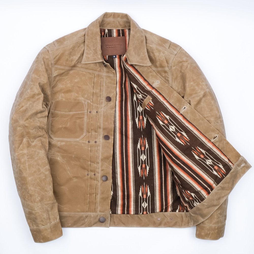 Riders Jacket Waxed Canvas <span>Tumbleweed Brown Interior</span> View 3